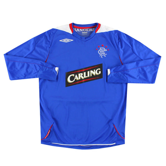 2006-07 Rangers Umbro Home Shirt L/S M