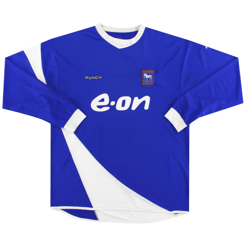 2006-07 Ipswich Punch Home Shirt L/S #22 XL - Classic Football Kit