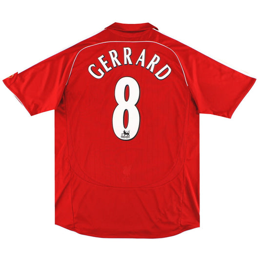 2006-08 Liverpool adidas Home Shirt Gerrard #8 M