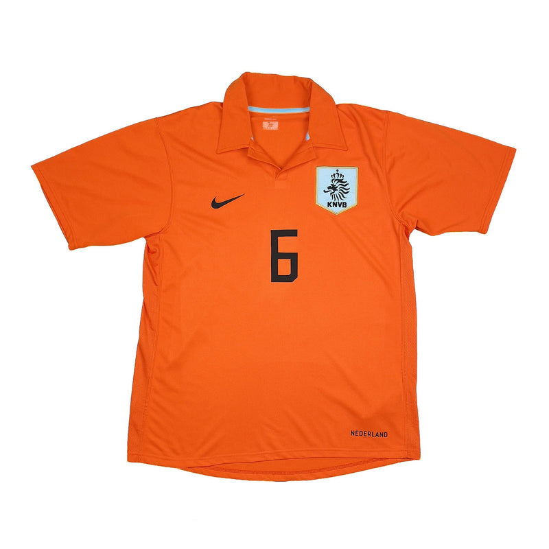2006/08 Netherlands Landzaat #6 Home Shirt (M) Nike