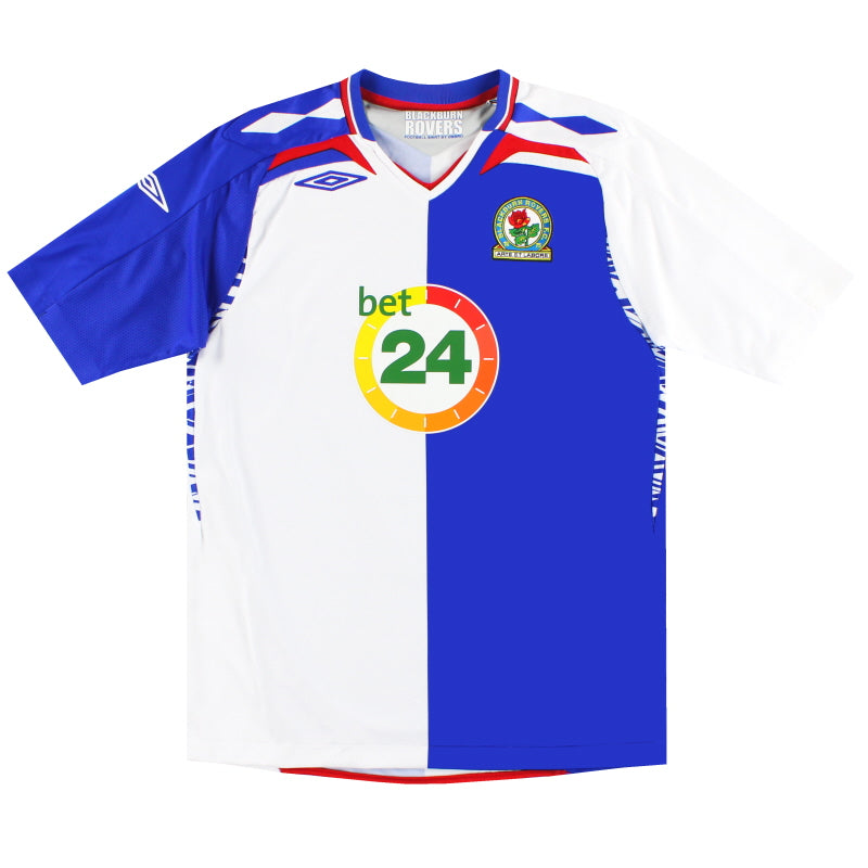 2007-08 Blackburn Umbro Home Shirt L - Classic Football Kit