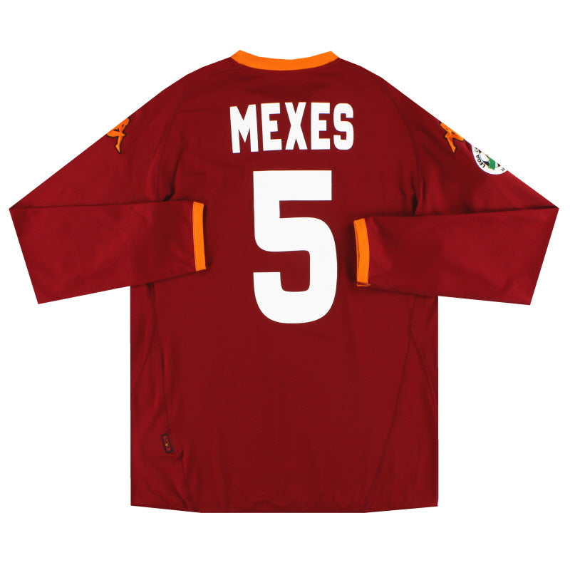 2007-08 Roma Kappa PI Home Shirt Mexes #5 L/S *As New* XXL