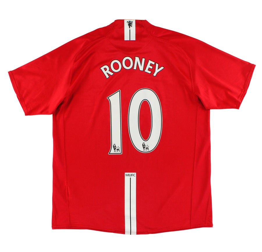 2007-09 Manchester United Nike Home Shirt Rooney #10 L