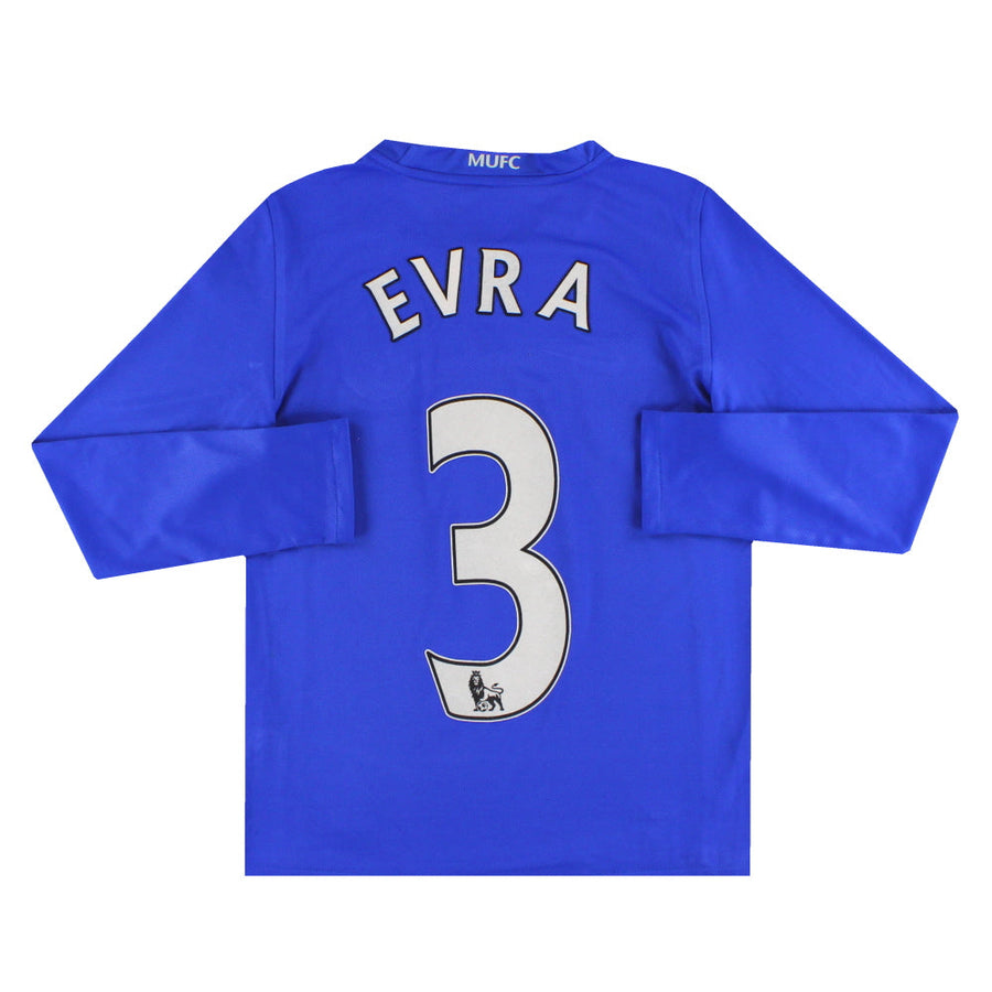 2008-09 Manchester United Nike Third Shirt Evra #3 L/S M.Boys - Classic Football Kit