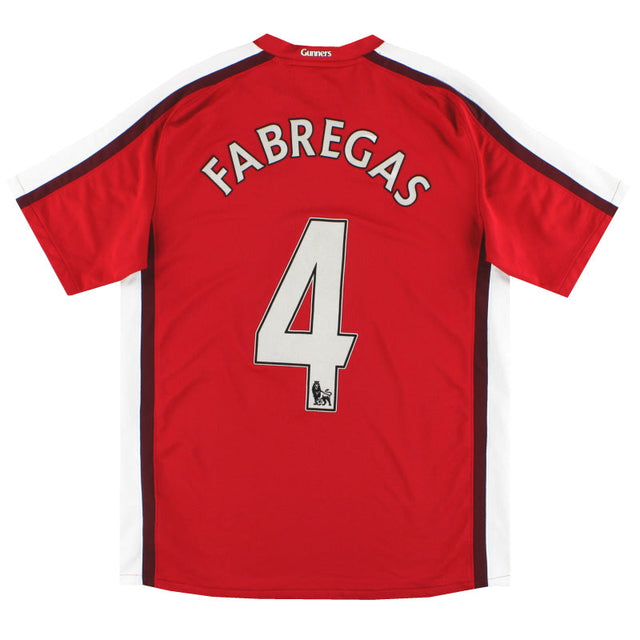 2008-10 Arsenal Nike Home Shirt Fabregas #4 L