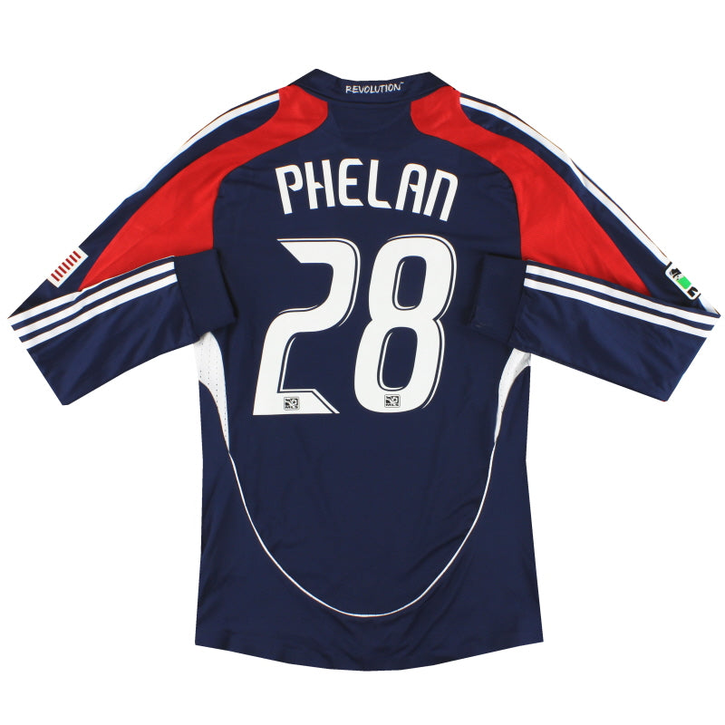 2008 New England adidas Match Issue Home Shirt Phelan #28 L/S