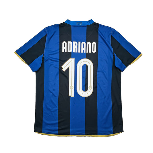 2008/09 Inter Milan Adriano #10 Home Shirt (M) Nike