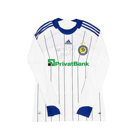 2008/10 Dynamo Kyiv #90 *Signed Shevchenko* L/S Home Shirt (M) Adidas