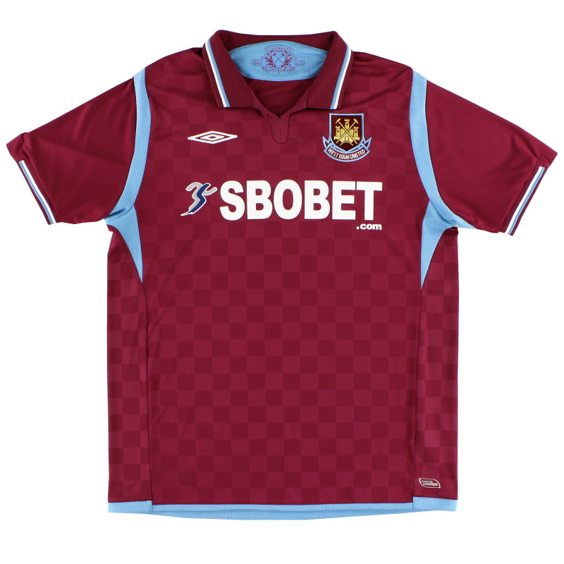 2009-10 West Ham Umbro Home Shirt XL - Classic Football Kit