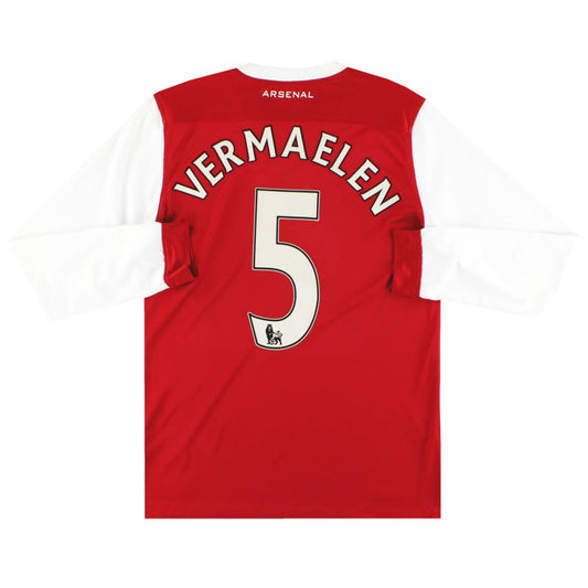 2010-11 Arsenal Nike Home Shirt Vermaelen #5 L/S