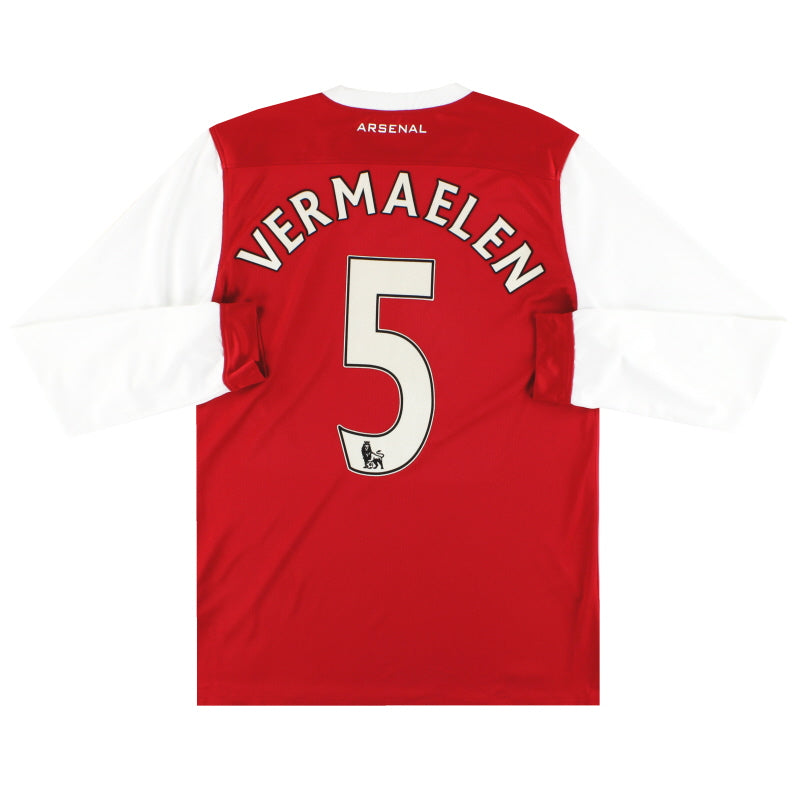2010-11 Arsenal Nike Home Shirt Vermaelen #5 L/S