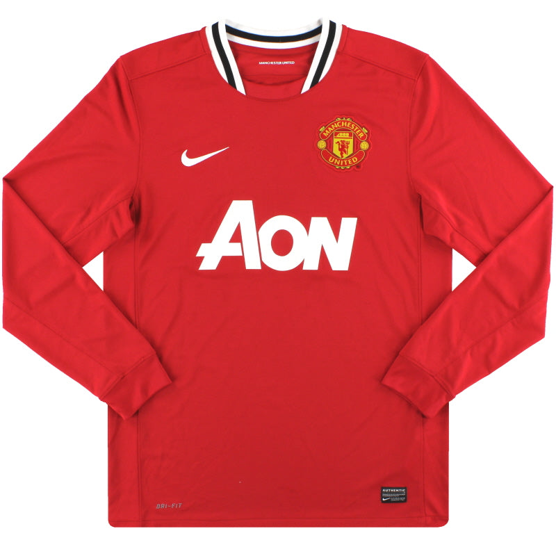 2011-12 Manchester United Nike Home Shirt L/S