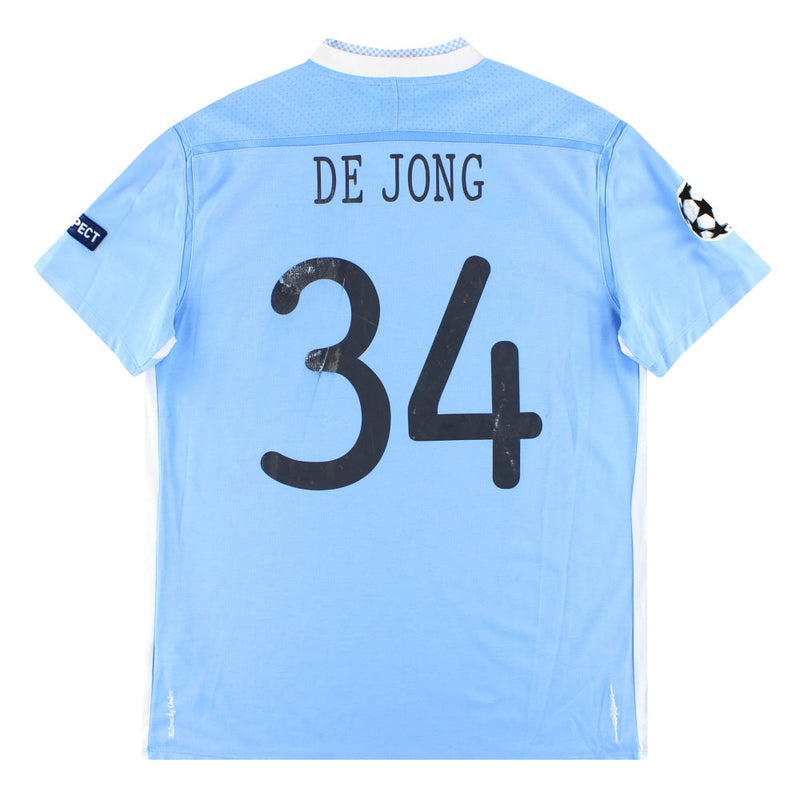 2011-12 Manchester City Umbro Home Shirt De Jong #34 L