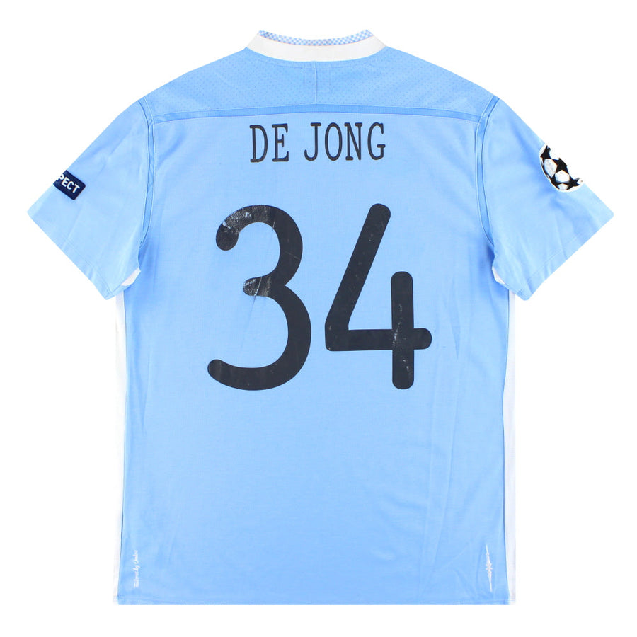 2011-12 Manchester City Umbro Home Shirt De Jong #34 L