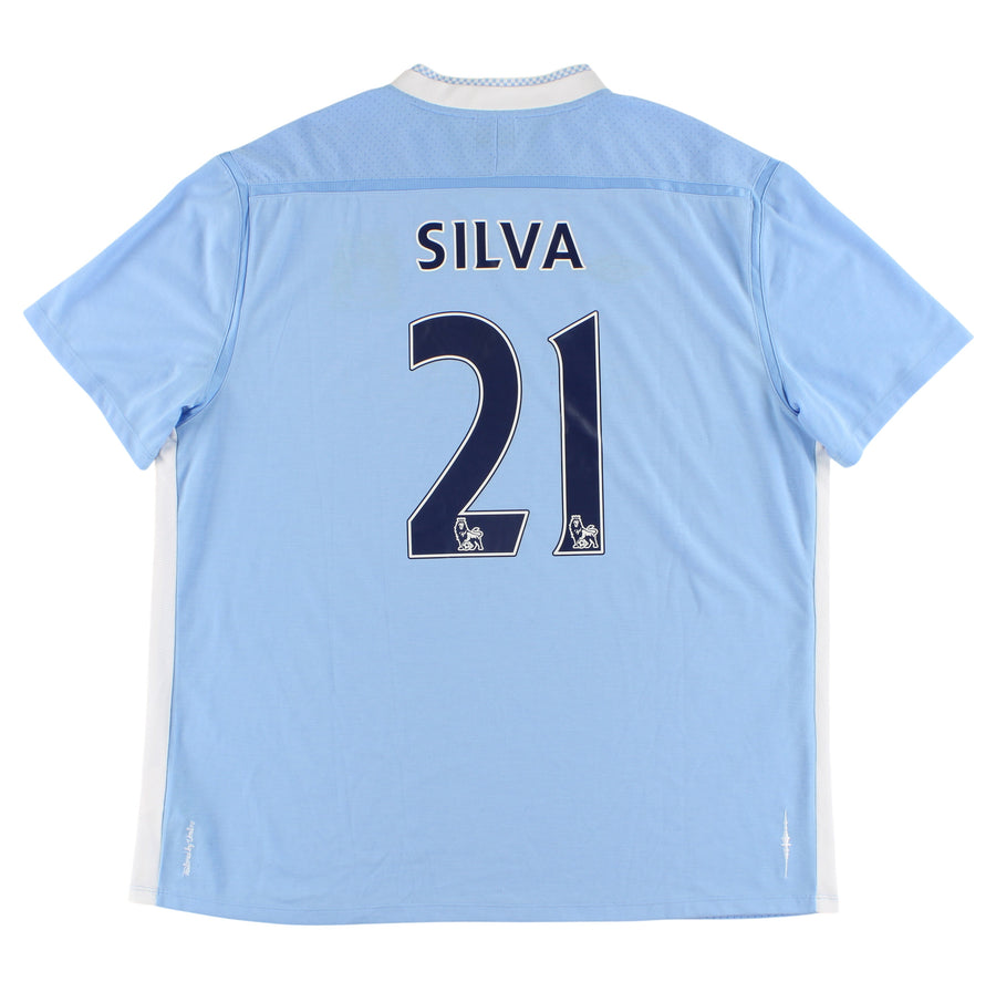 2011-12 Manchester City Umbro Home Shirt Silva #21 XXL