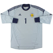 2011-13 Scotland adidas Player Issue Goalkeeper Shirt *As New* S - Classic Football Kit