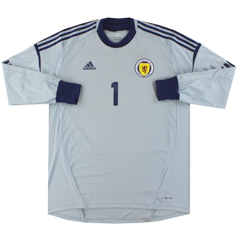 2011-13 Scotland adidas Player Issue Goalkeeper Shirt *As New* S - Classic Football Kit