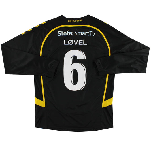 2012-13 AC Horsens Hummel Match Issue Away Shirt Lovel #6 L/S