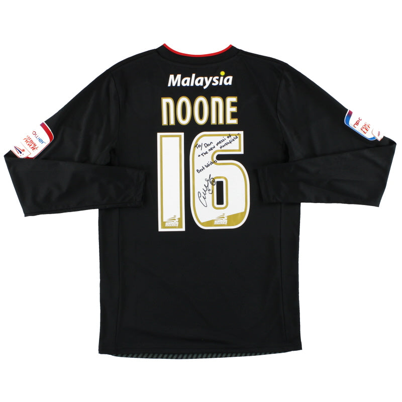 2012-13 Cardiff City Match Issue Signed Third Shirt Noone #16 L/S