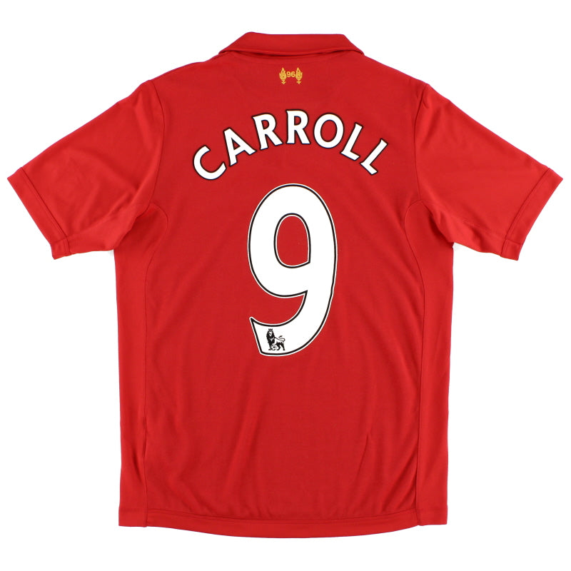 2012-13 Liverpool Warrior Home Shirt Carroll #9 S