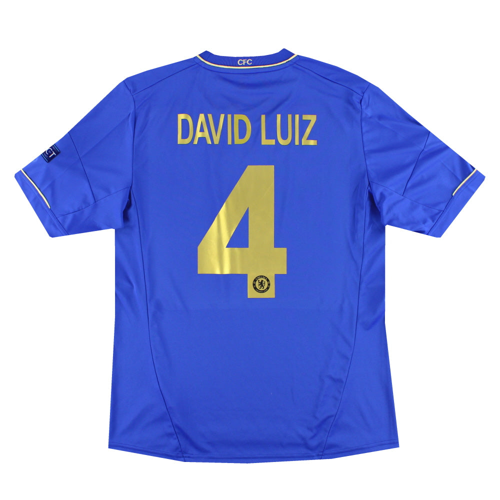 2012-13 Chelsea adidas Home Shirt David Luiz #4 *Mint* L