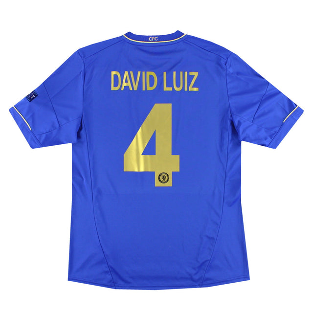 2012-13 Chelsea adidas Home Shirt David Luiz #4 *Mint* L