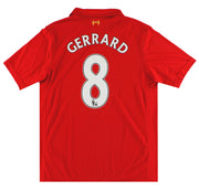2012-13 Liverpool Warrior Home Shirt Gerrard #8 M