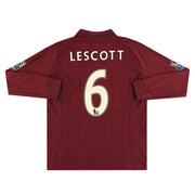 2012-13 Manchester City Umbro Away Shirt Lescott #6 L/S *Mint*
