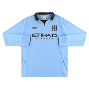 2012-13 Manchester City Umbro Home Shirt L/S XL - Classic Football Kit
