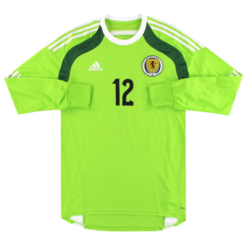 2014-15 Scotland adidas Formotion Player Issue Goalkeeper Shirt #12 *As New* M