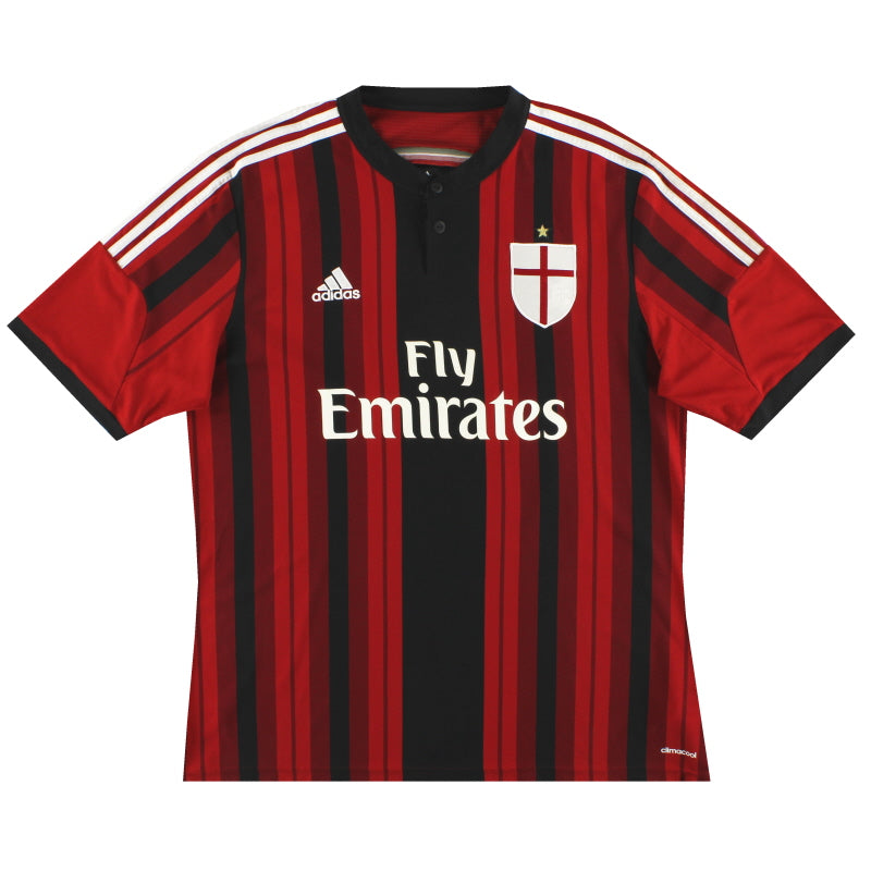 2014-15 AC Milan adidas Home Shirt M - Classic Football Kit