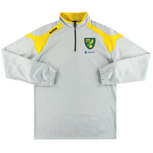 2014-15 Norwich City Errea 1/4 Zip Top 4XL