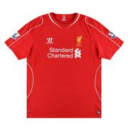 2014-15 Liverpool Warrior Home Shirt *Mint* XXL