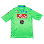 2014/15 Napoli Colombo #15 *Match Issue* GK Shirt (XL) Macron