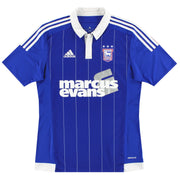 2015-16 Ipswich adidas Home Shirt S - Classic Football Kit
