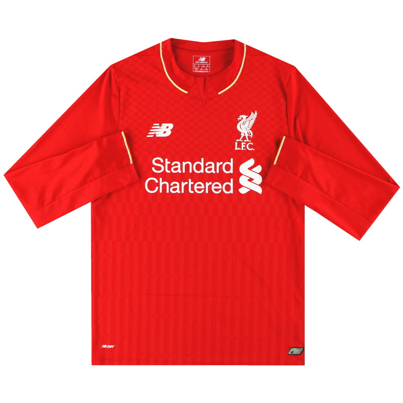 2015-16 Liverpool New Balance Home Shirt L/S *Mint*