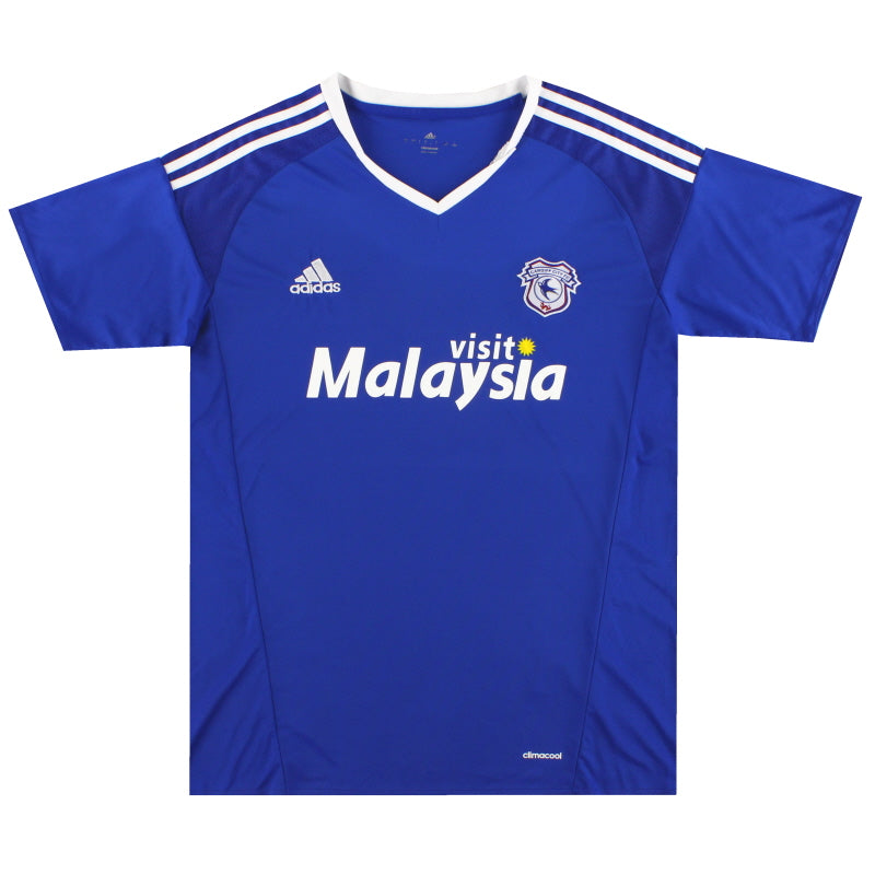 2016-17 Cardiff City adidas Home Shirt M - Classic Football Kit