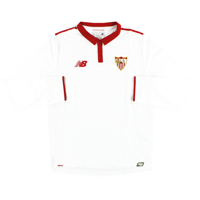 2016-17 Sevilla New Balance Home Shirt L/S *As New*