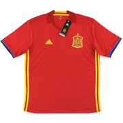 2016-17 Spain adidas Home Shirt *BNIB* S - Classic Football Kit