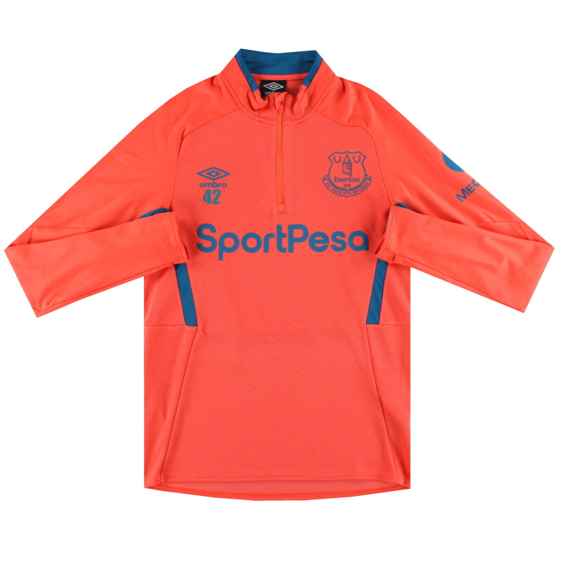 2017-18 Everton Umbro Player Issue 1/4 Zip Training Top #42 S
