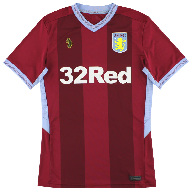 2018-19 Aston Villa Luke Home Shirt S - Classic Football Kit