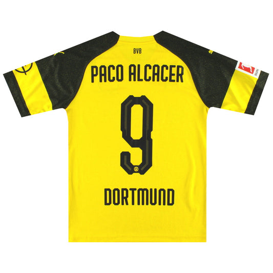 2018-19 Dortmund Puma Home Shirt Paco Alcacer #9 *Mint* S