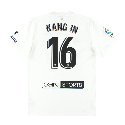 2018-19 Valencia adidas Centenary Home Shirt Kang In #16 M