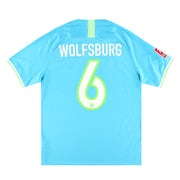 2019-20 Wolfsburg II Nike Match Issue Away Shirt #6 L - Classic Football Kit