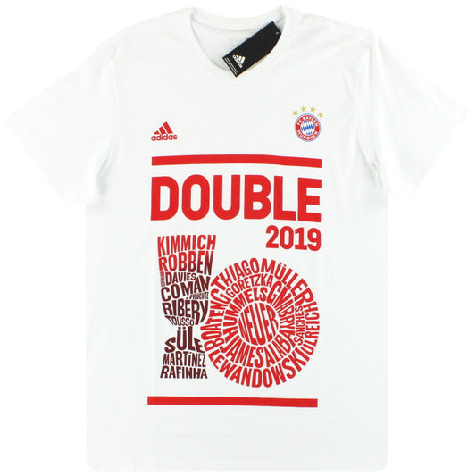 2019 Bayern Munich adidas Double Winners Tee *BNIB*