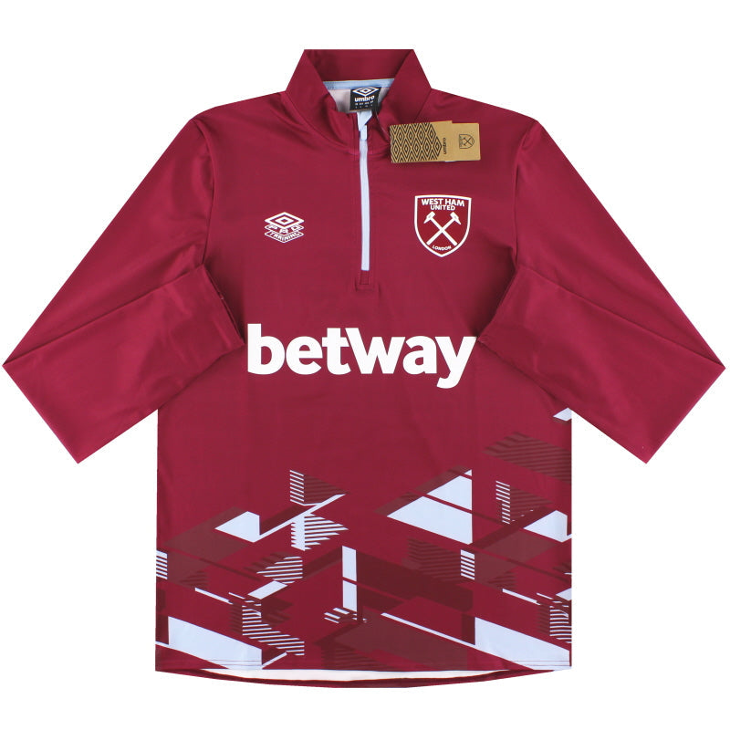 2023-24 West Ham Umbro 1/4 Zip Warm Up Top *w/tags* M
