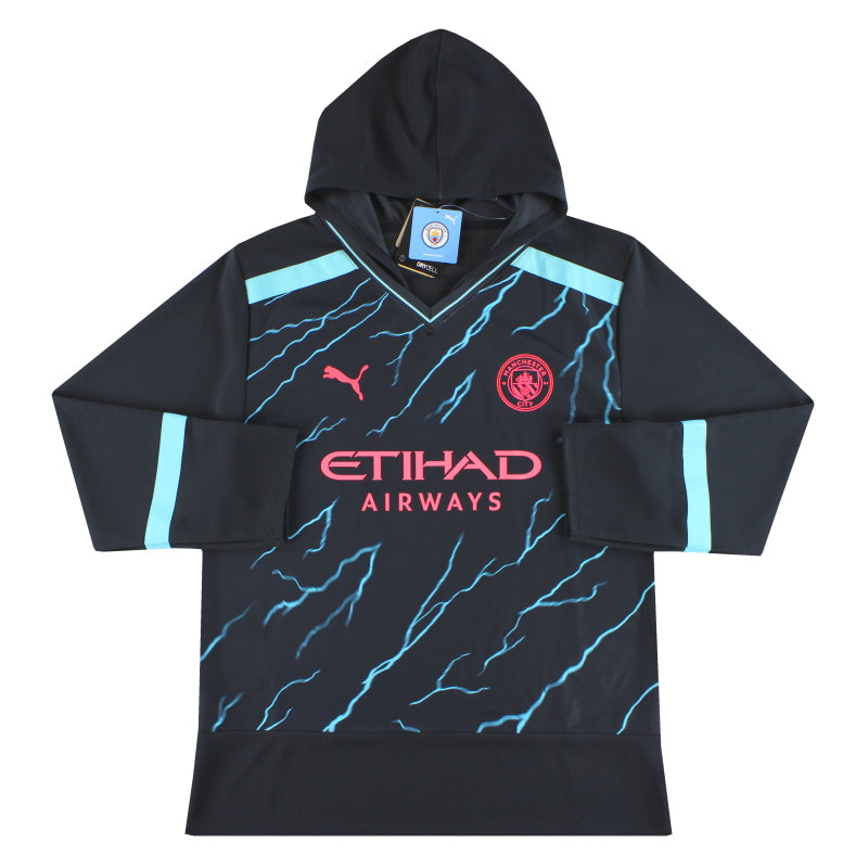 2023-24 Manchester City Puma Oversize Winter Hooded Top *BNIB* L - Classic Football Kit