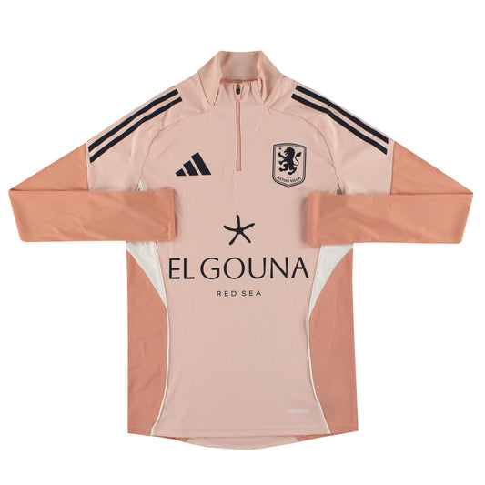 2025-26 Aston Villa adidas Player Issue 1/4 Zip Training Top S