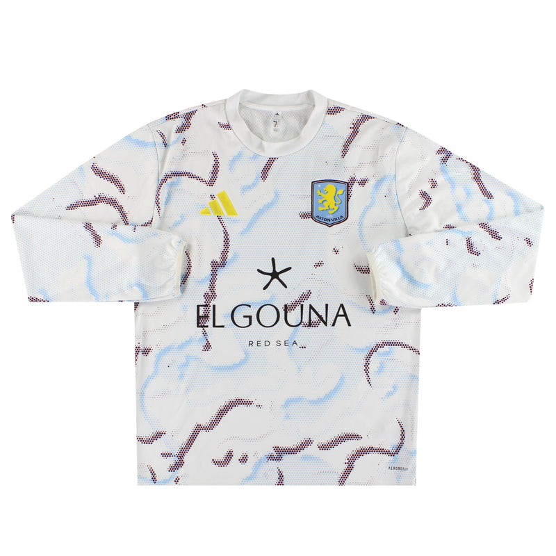 2025-26 Aston Villa adidas Player Issue Pre-Match Warm Top L