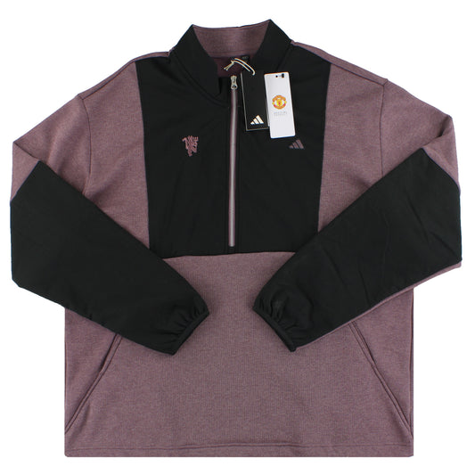 2024-25 Manchester United adidas Hybrid 1/2 Zip Golf Sweatshirt *BNIB* M